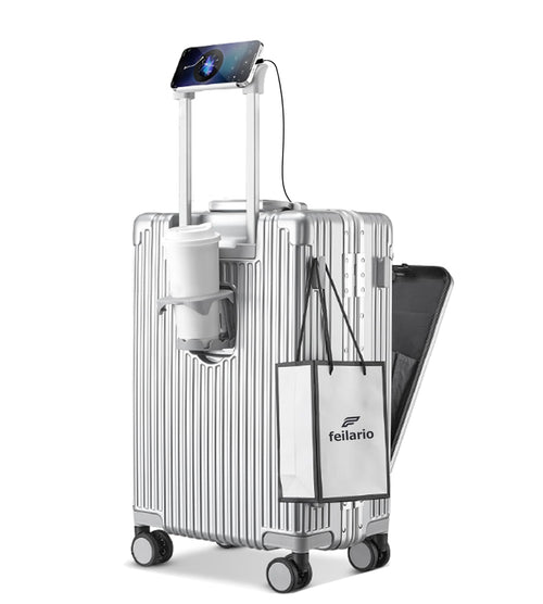 Aluminum alloy frame PC hard shell universal wheel aviation luggage