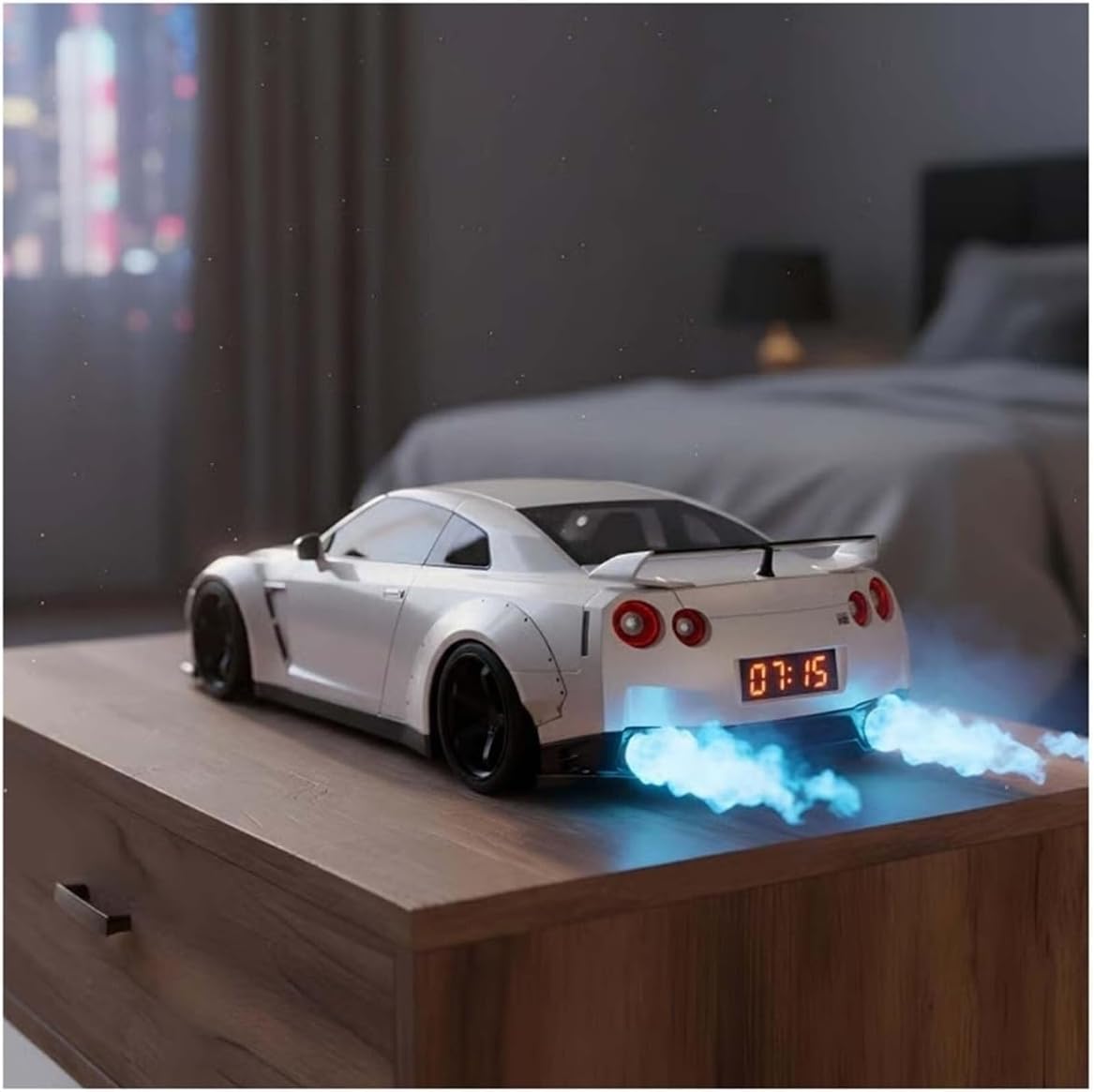 A8 Car Alarm Clock: Realistic Engine Sounds and Dynamic Flame Effects