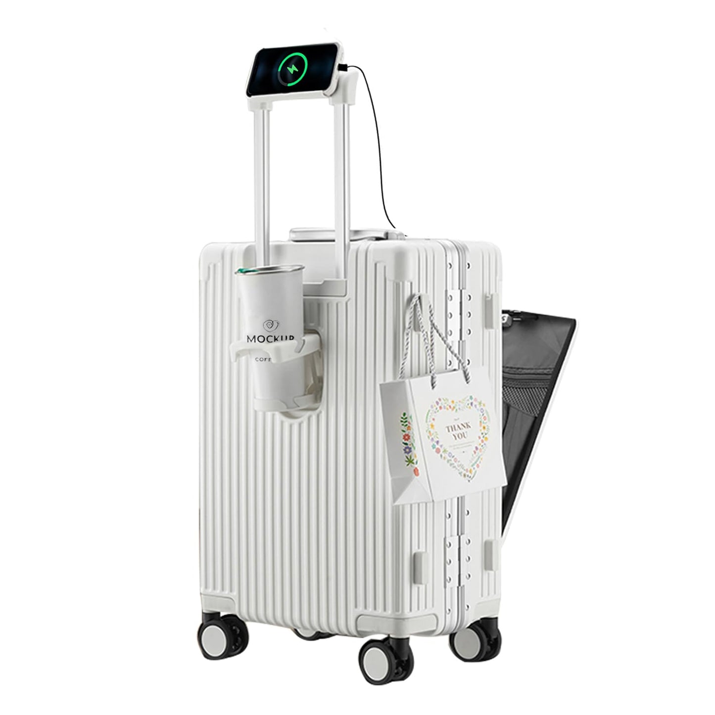 Aluminum alloy frame PC hard shell universal wheel aviation luggage