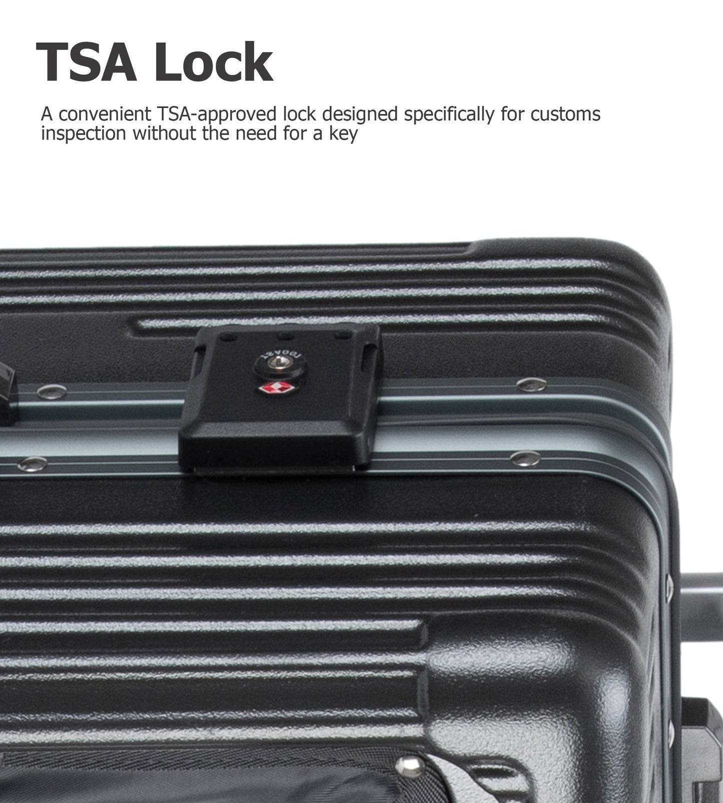 Aluminum alloy frame PC hard shell universal wheel aviation luggage